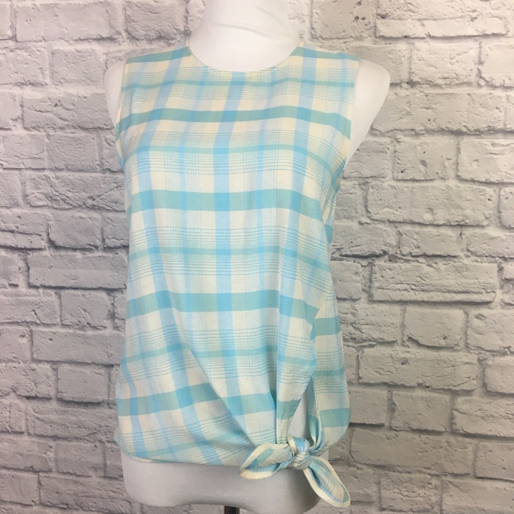 LAST CALL!! NWOT Babaton Plaid Asymmetrical Detail Shell